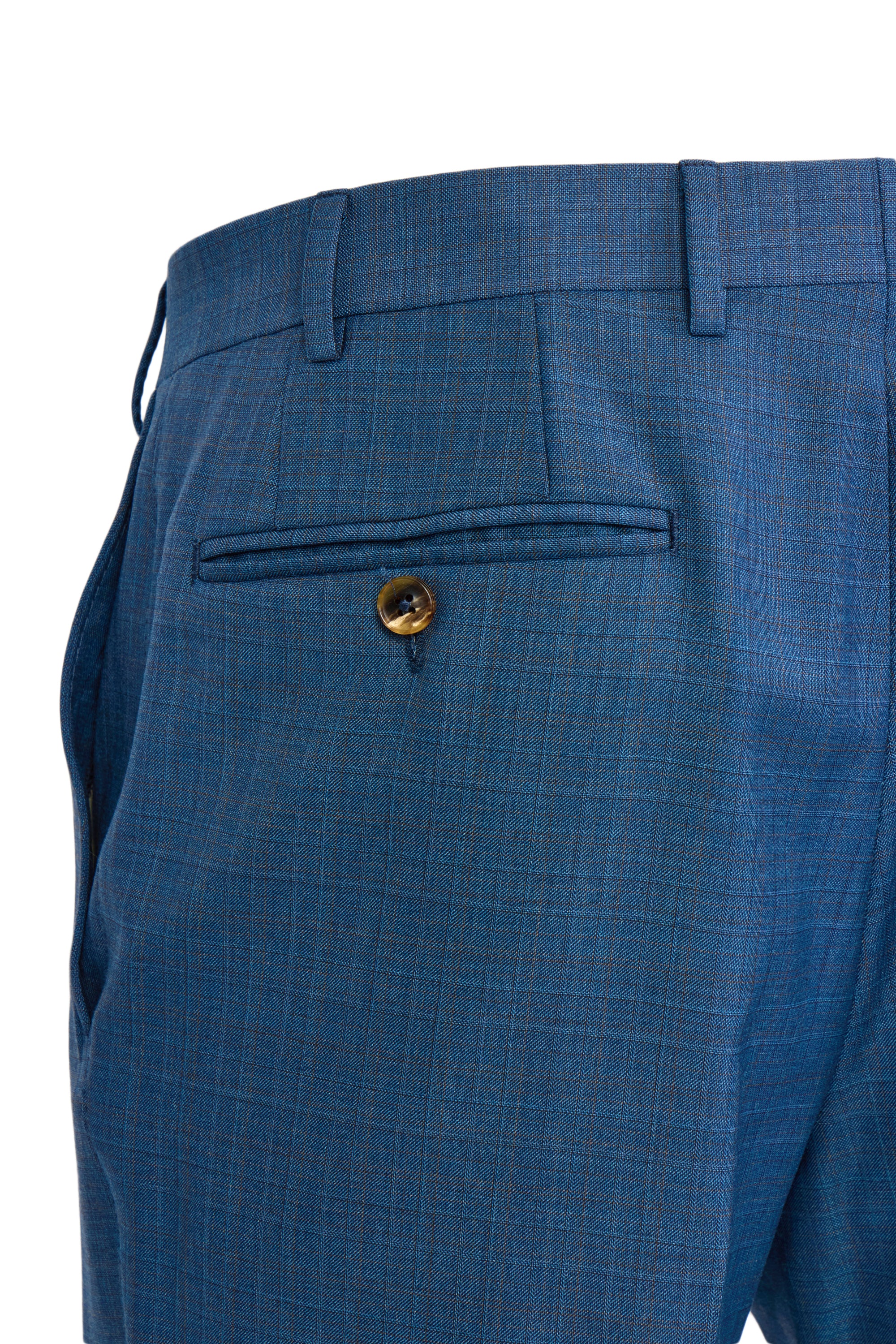 CANALI | Subtle Brown Check Suit | Mid-Blue