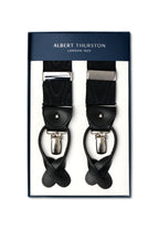 ALBERT THURSTON | Moire 2-in-1 Braces With Silver | Black