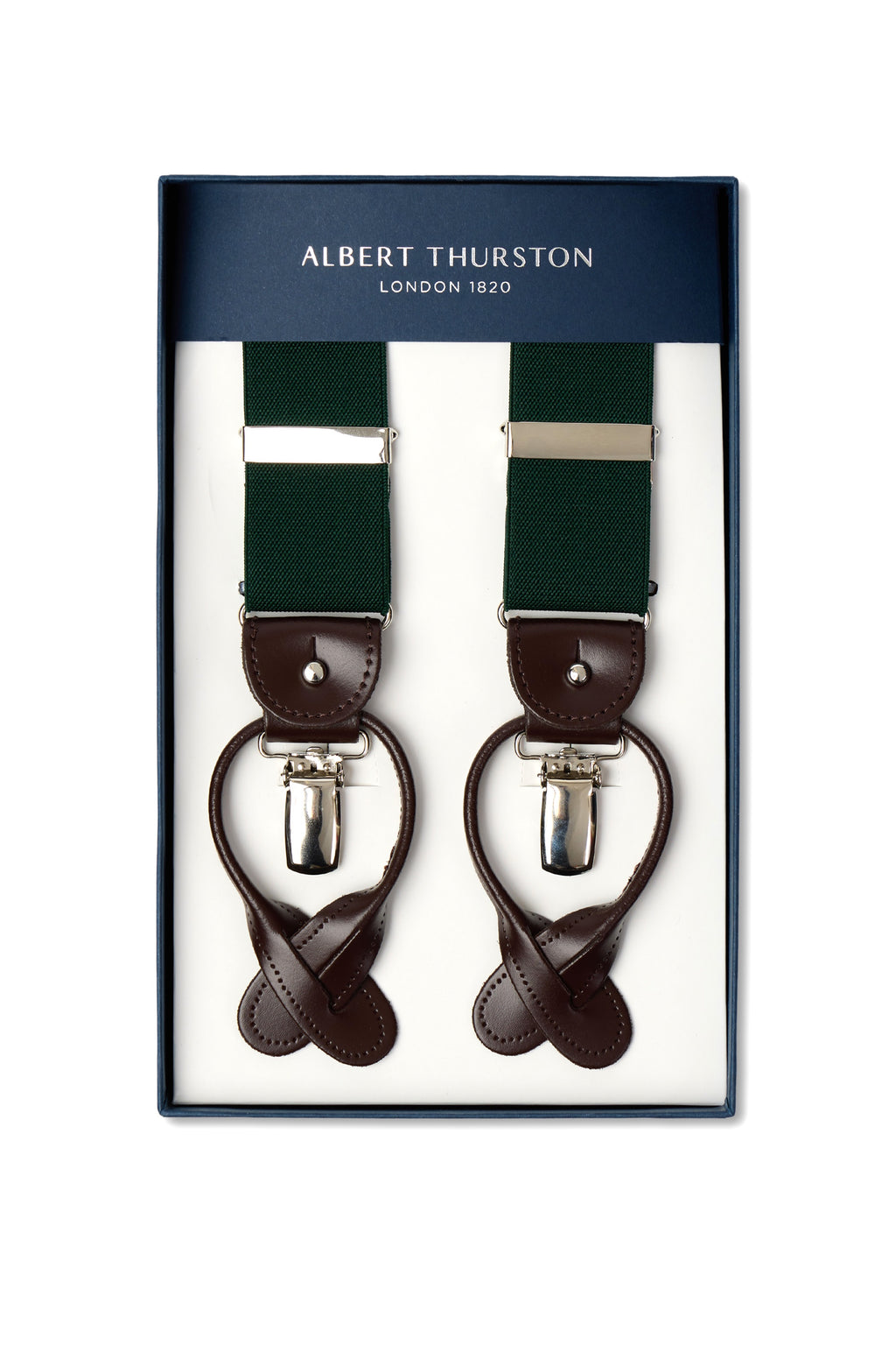 ALBERT THURSTON | Plain 2-In-1 Braces | Forest Green