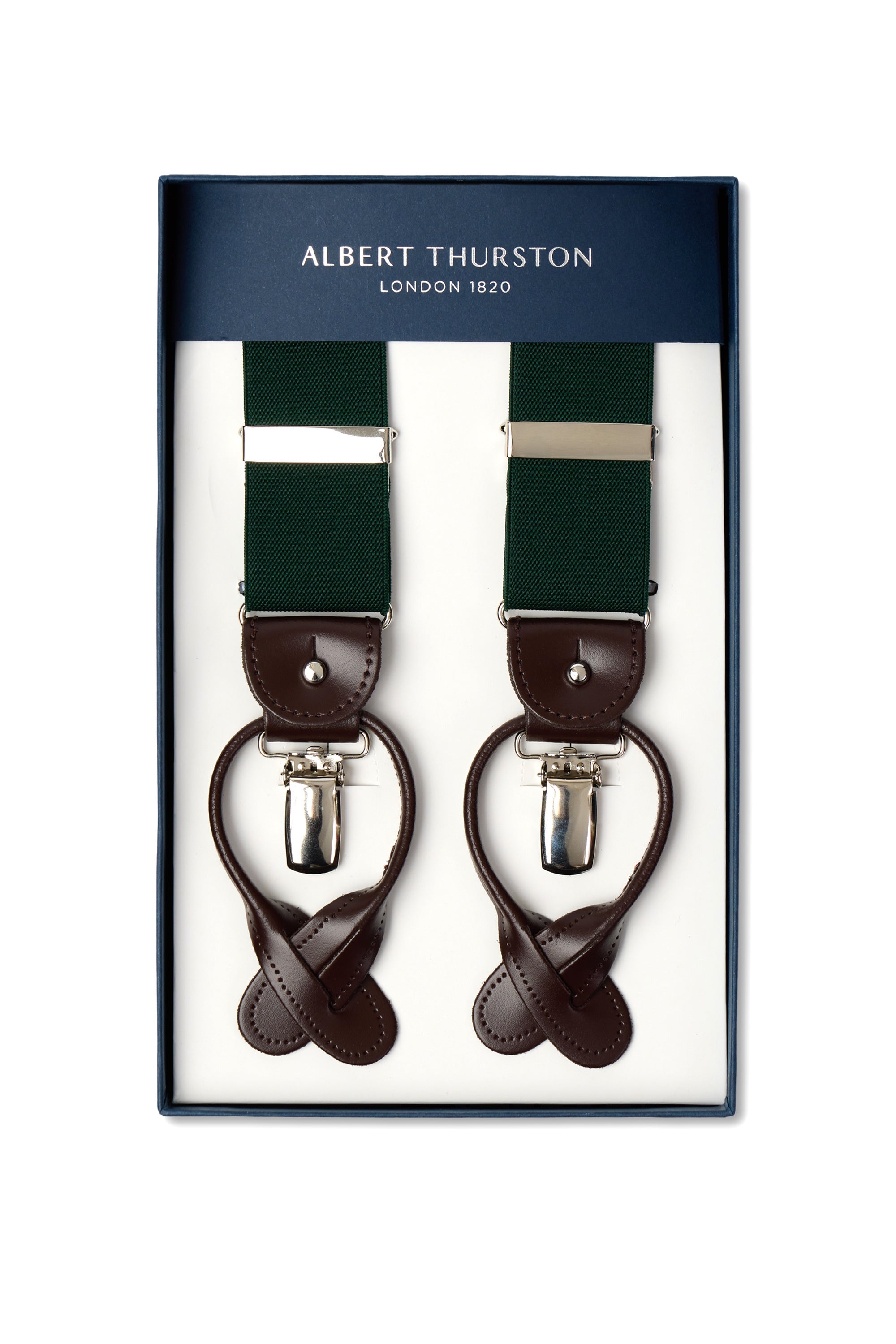 ALBERT THURSTON | Plain 2-In-1 Braces | Forest Green
