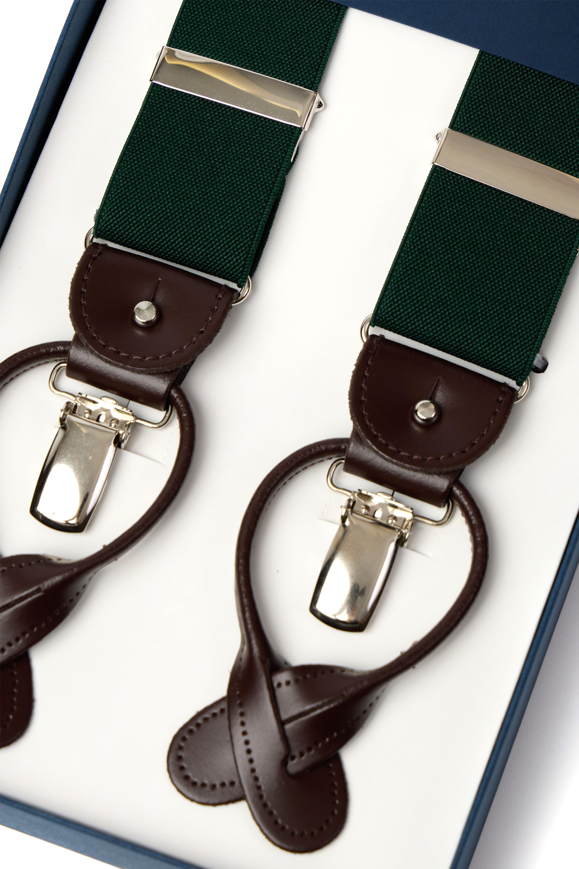 ALBERT THURSTON | Plain 2-In-1 Braces | Forest Green