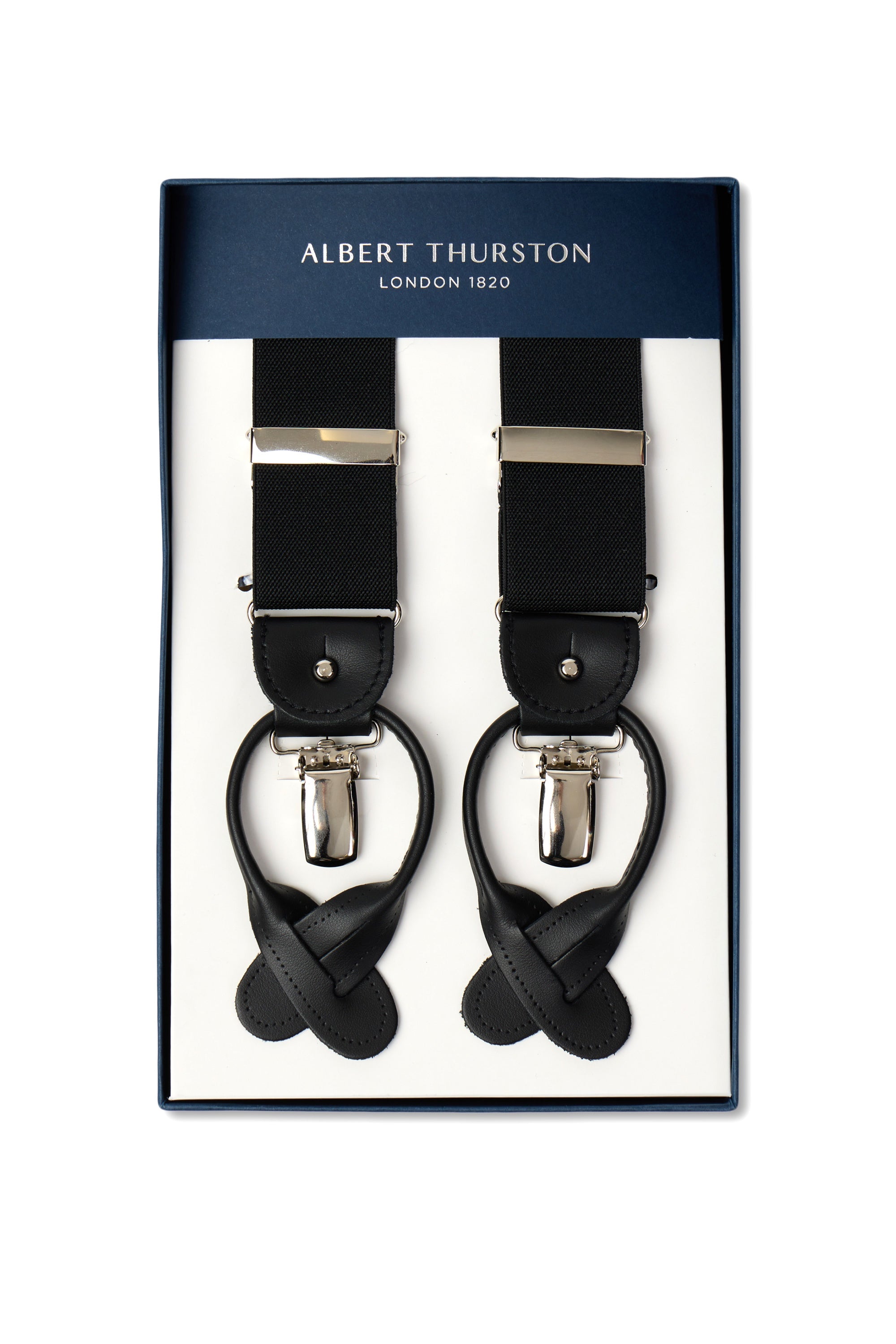 ALBERT THURSTON | Plain 2-In-1 Braces | Black