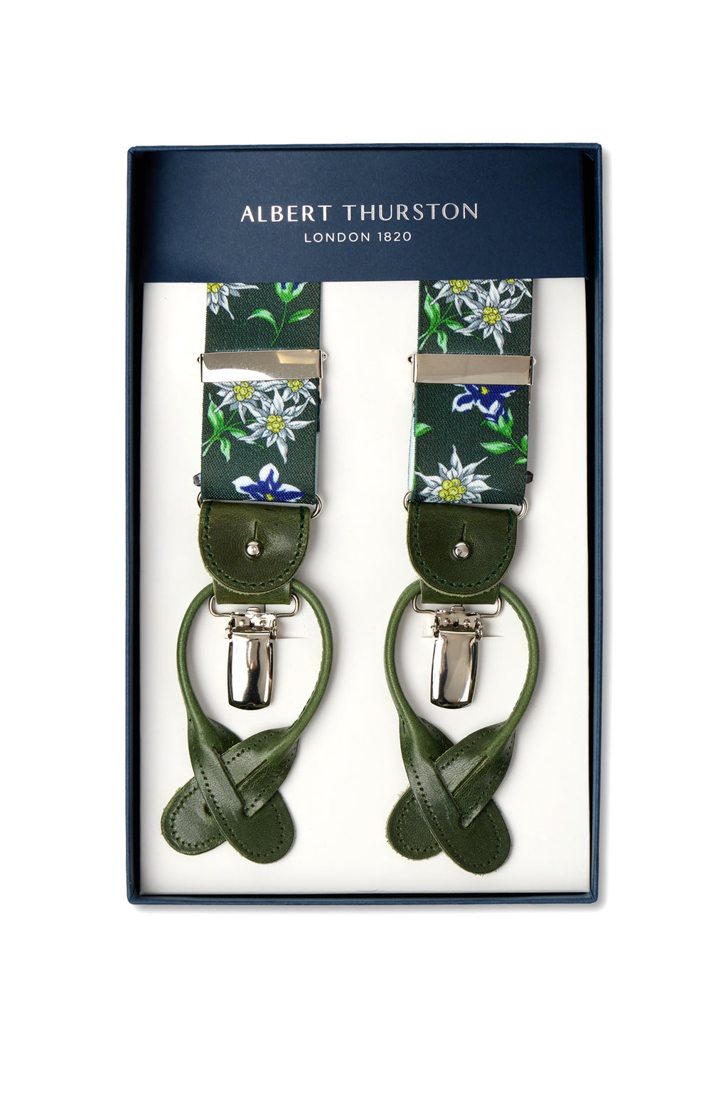 ALBERT THURSTON | Floral 2-in-1 Braces | Green Floral