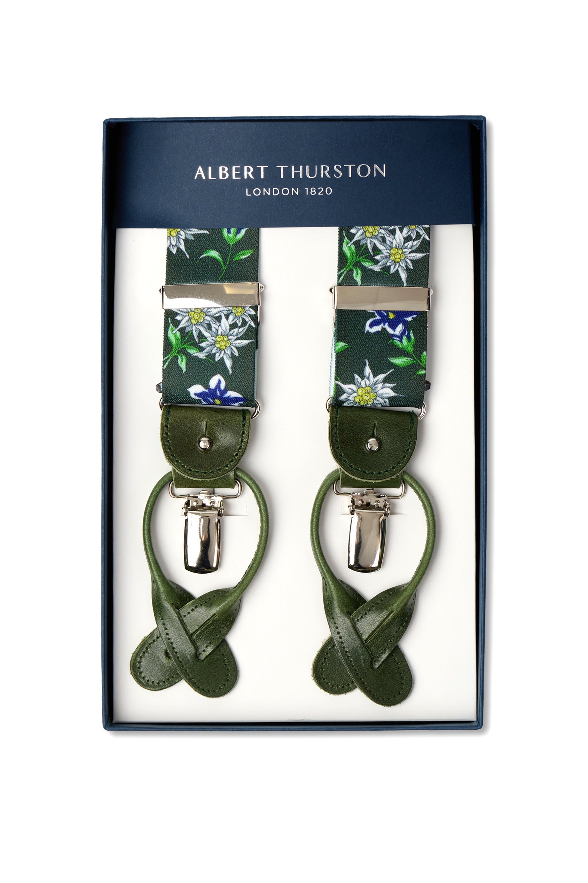 ALBERT THURSTON | Floral 2-in-1 Braces | Green Floral