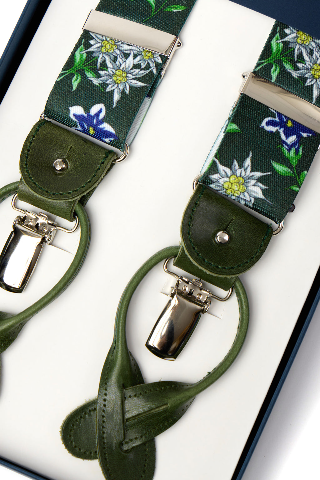 ALBERT THURSTON | Floral 2-in-1 Braces | Green Floral