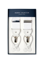ALBERT THURSTON | Moire 2-in-1 Braces With Silver | White