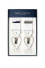 ALBERT THURSTON | Moire 2-in-1 Braces With Silver | White