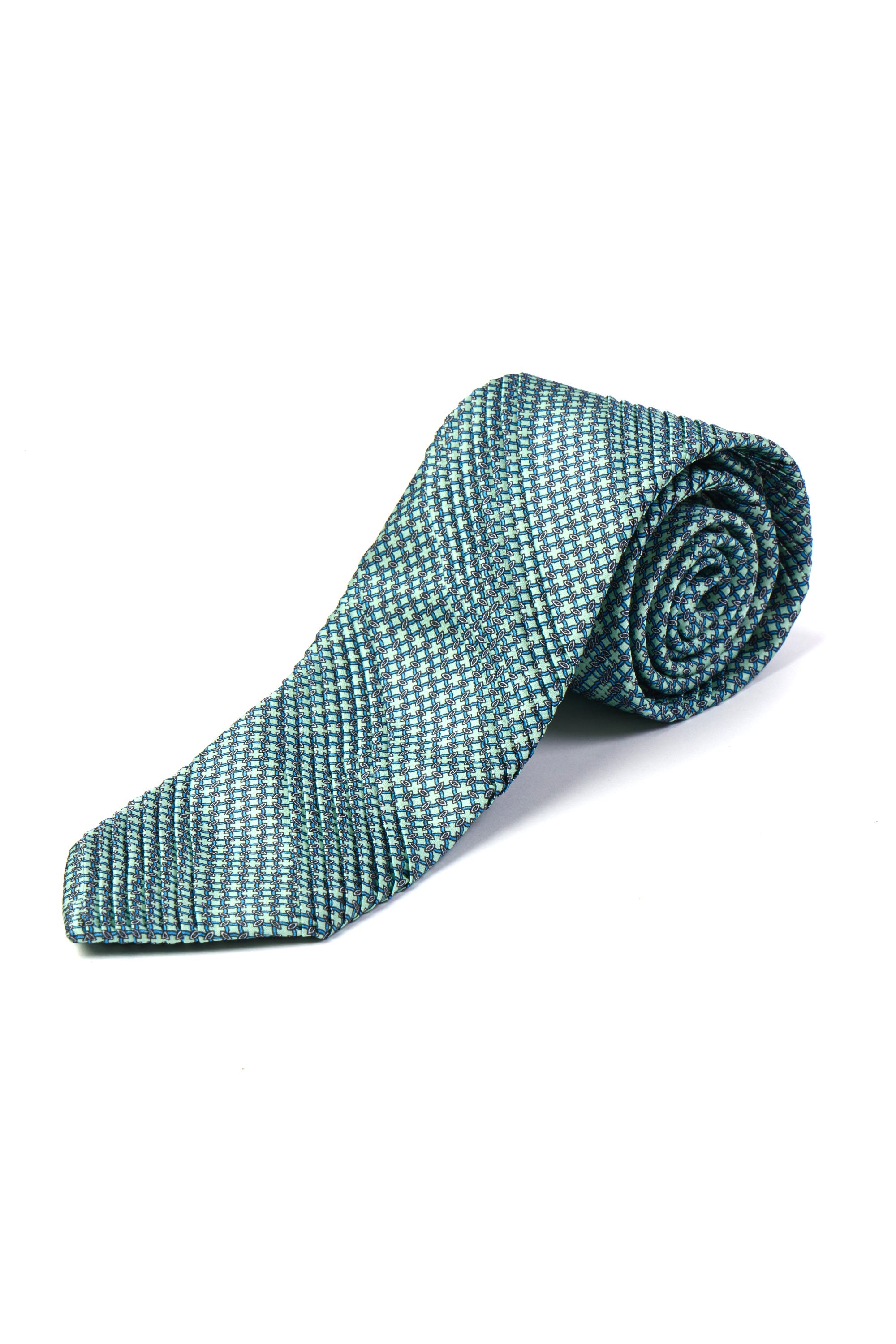 MITCHELL OGILVIE | Plisse Neat Pattern Tie | Pistachio