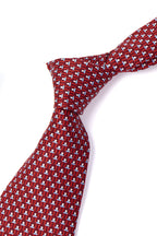 BRIONI | Spotted Pattern Tie | Red