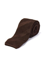 CANALI | Silk Knitted Tie | Chocolate