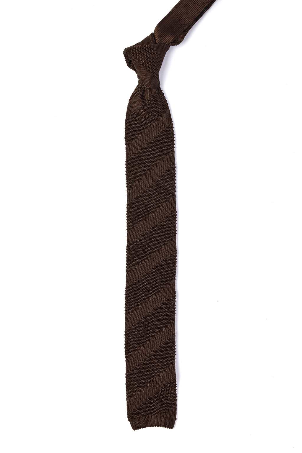 CANALI | Silk Knitted Tie | Chocolate