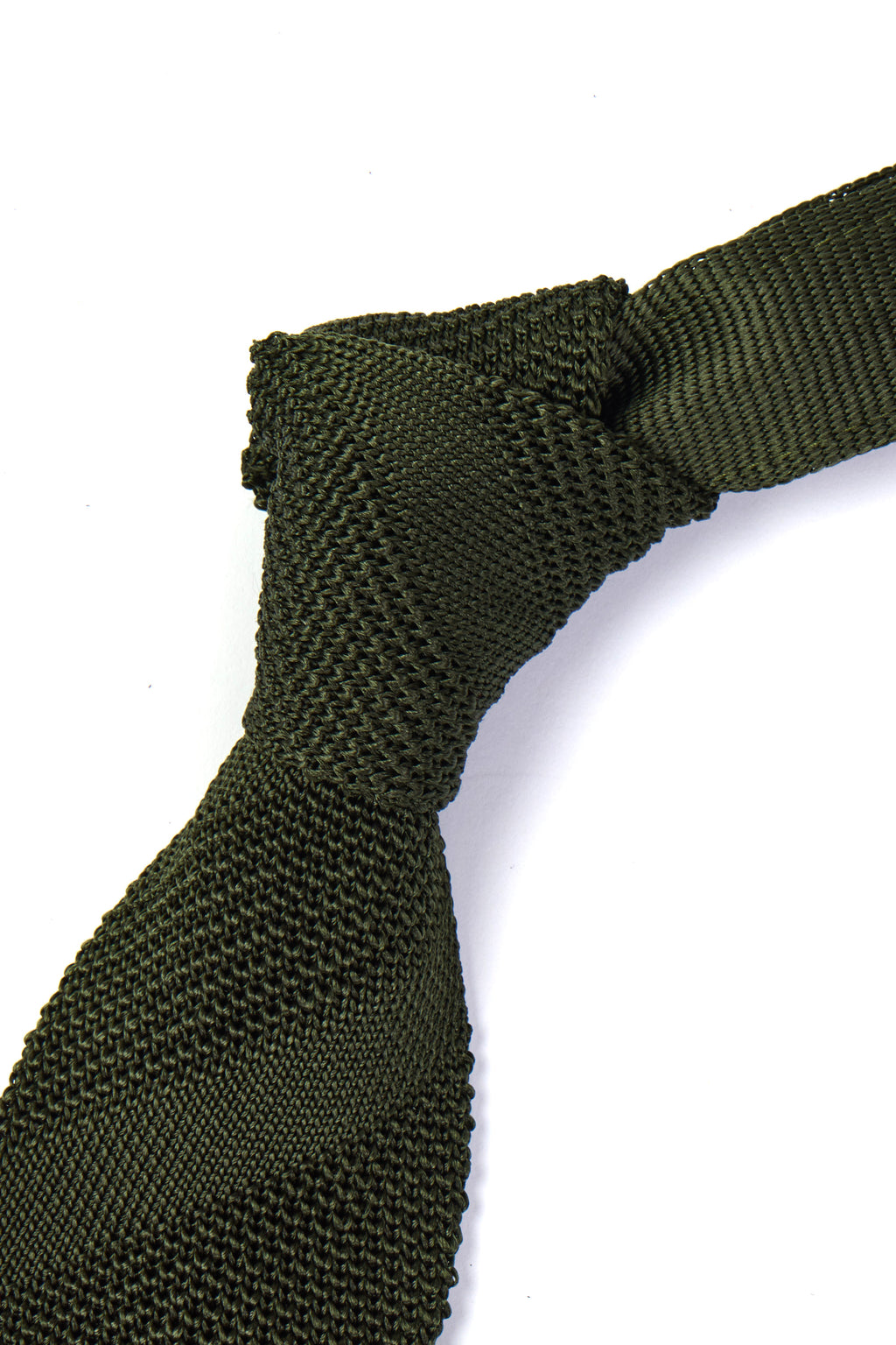 CANALI | Silk Knitted Tie | Dark Olive