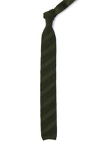 CANALI | Silk Knitted Tie | Dark Olive