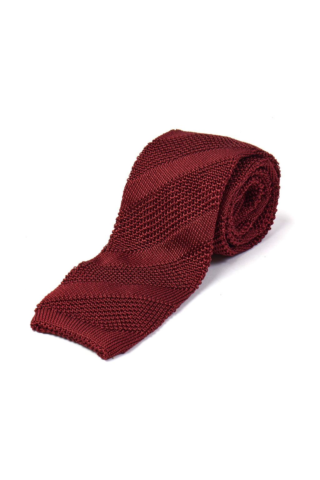 CANALI | Silk Knitted Tie | Burgundy