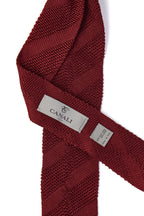 CANALI | Silk Knitted Tie | Burgundy