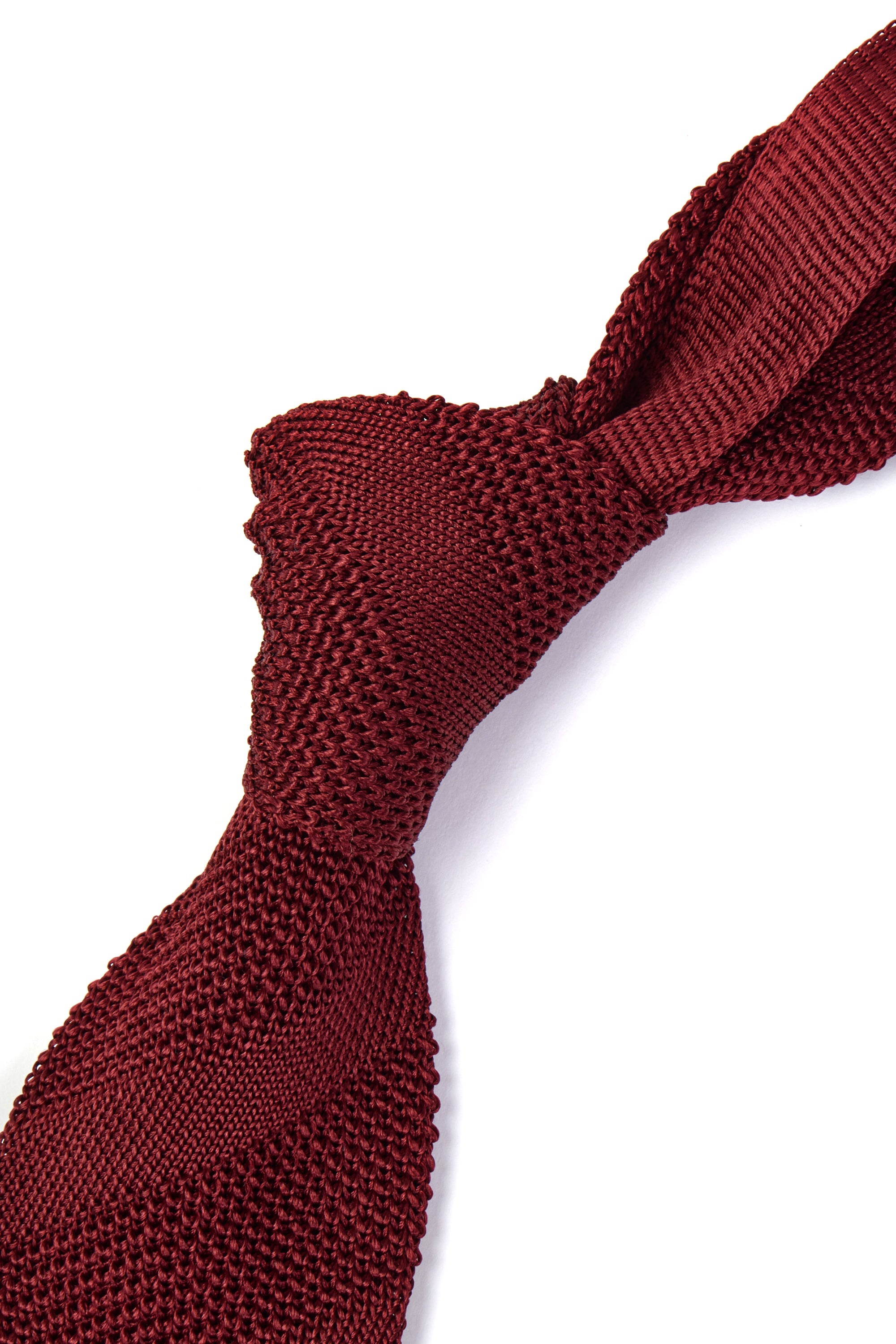 CANALI | Silk Knitted Tie | Burgundy