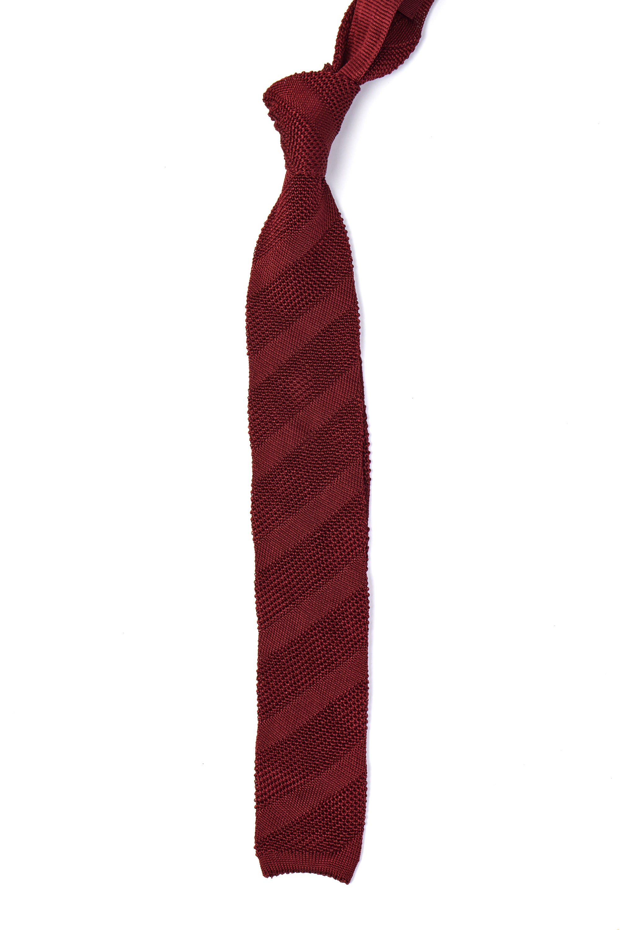 CANALI | Silk Knitted Tie | Burgundy
