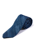 MITCHELL OGILVIE | Plisse Chain Pattern Tie | Navy