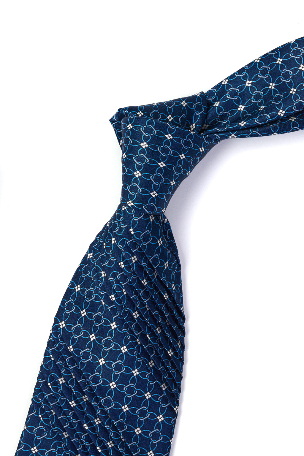 MITCHELL OGILVIE | Plisse Chain Pattern Tie | Navy