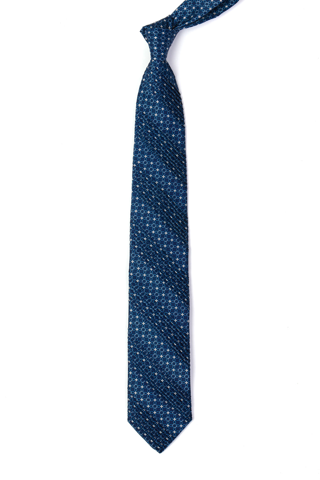 MITCHELL OGILVIE | Plisse Chain Pattern Tie | Navy