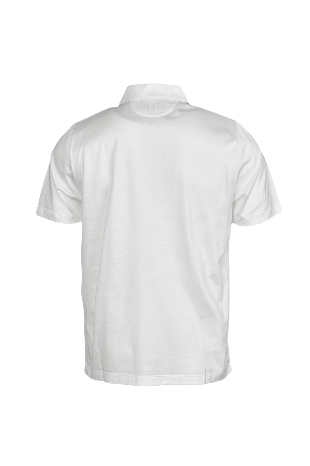 CANALI | Polo With Ribbed Trim On Placket | White
