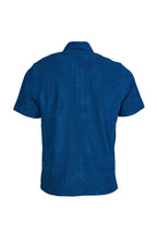 FEDELI | Ribbed Terry Polo | Dark Blue