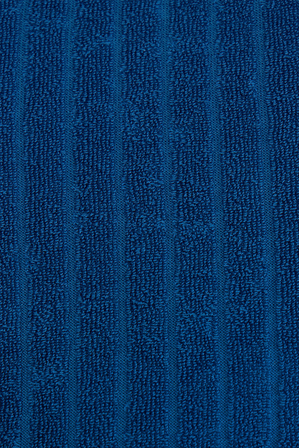 FEDELI | Ribbed Terry Polo | Dark Blue