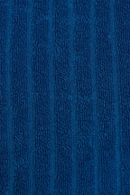 FEDELI | Ribbed Terry Polo | Dark Blue