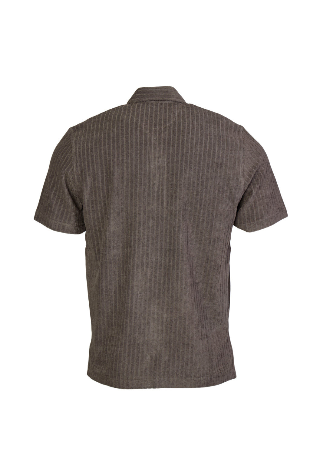 FEDELI | Ribbed Terry Polo | Brown