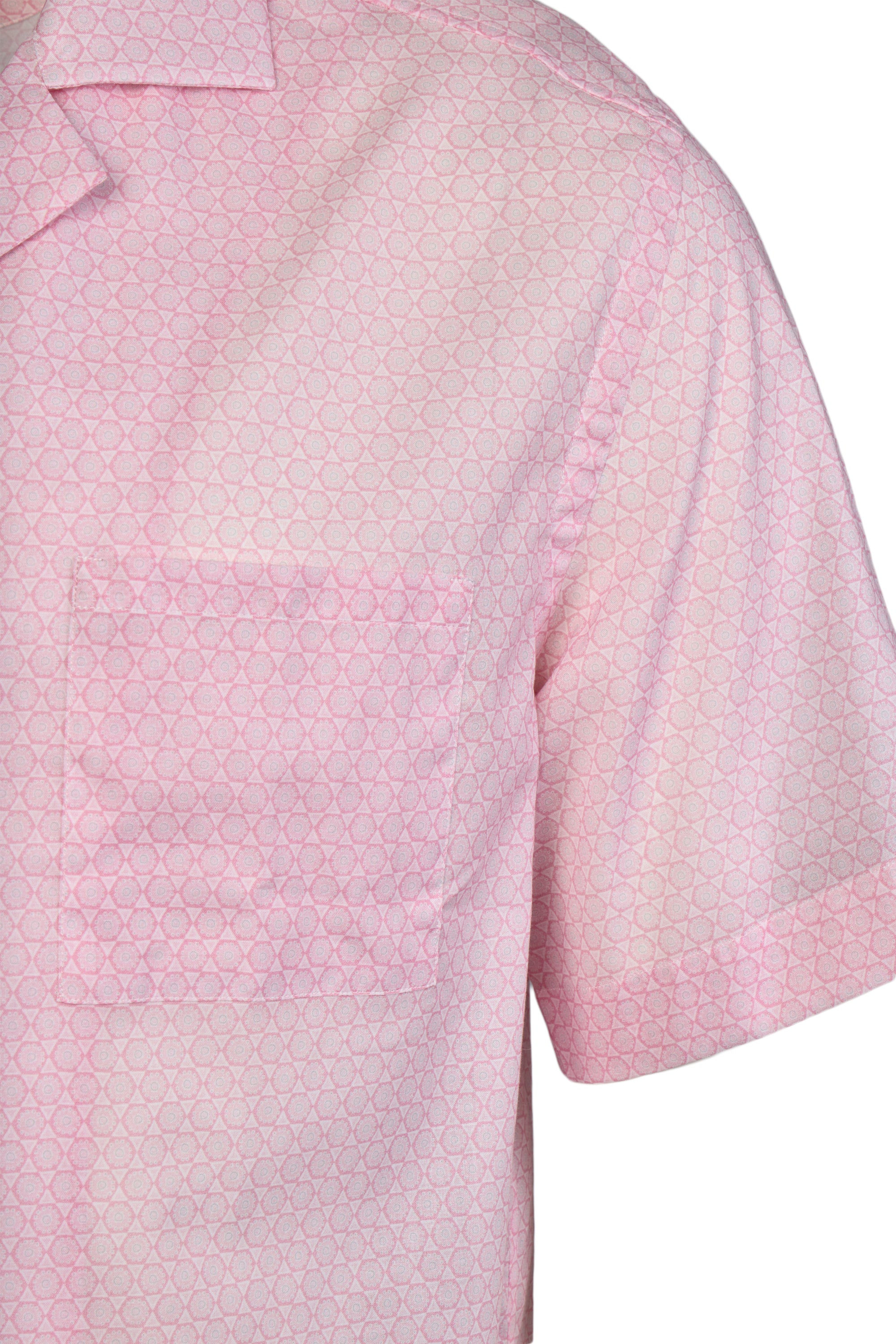 FEDELI | Patterned Bowling Shirt | Pink
