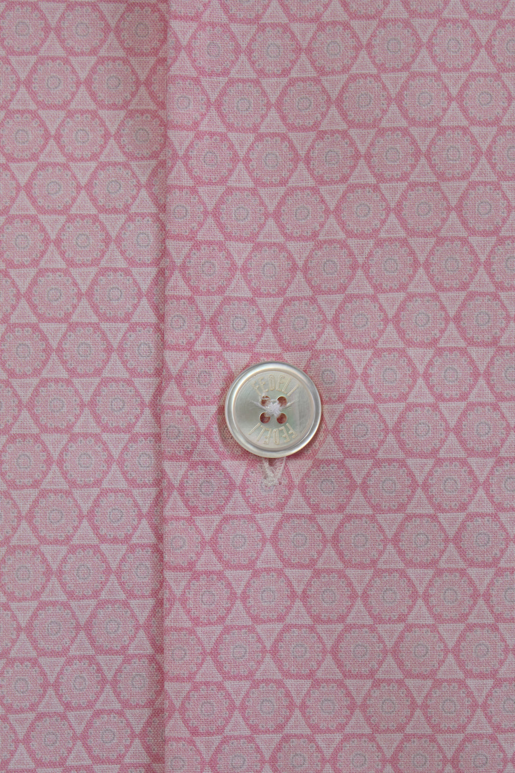 FEDELI | Patterned Bowling Shirt | Pink