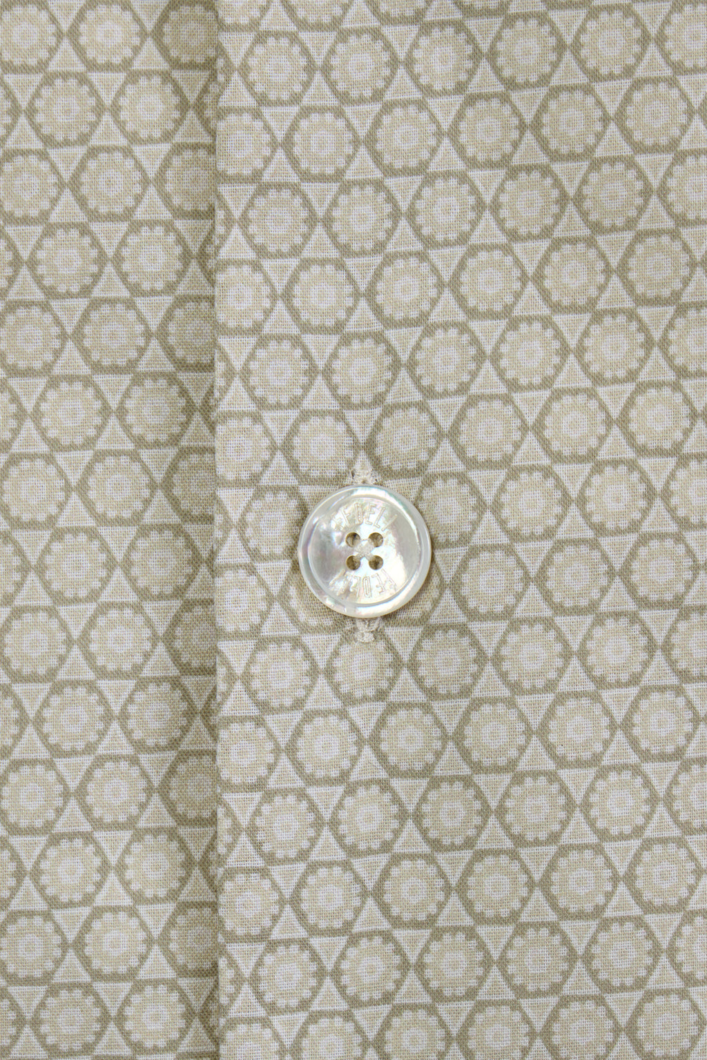 FEDELI | Patterned Bowling Shirt | Pale Green