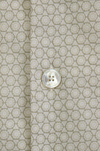 FEDELI | Patterned Bowling Shirt | Pale Green