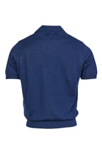 CANALI | Suede Trim Polo | Navy