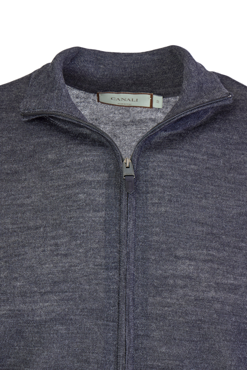 CANALI | Zip Front Cardigan | Charcoal
