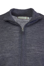CANALI | Zip Front Cardigan | Charcoal