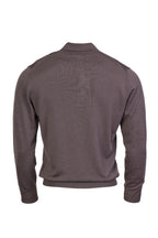 CANALI | Zip Neck Polo | Chocolate