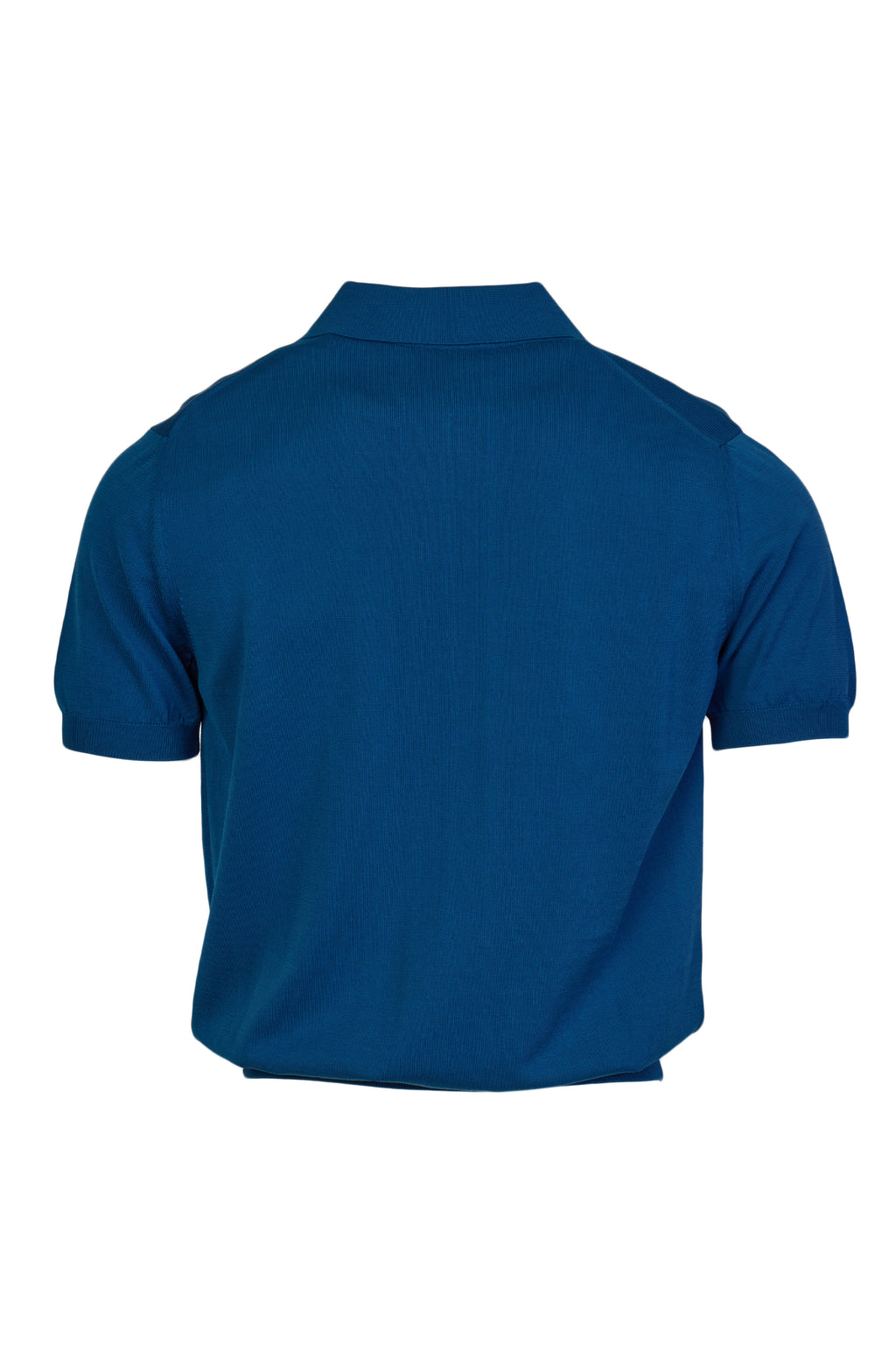 CANALI | Zip Neck Polo | Mid-Blue
