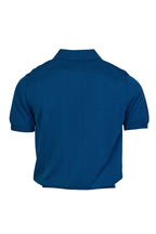 CANALI | Zip Neck Polo | Mid-Blue