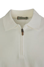 CANALI | Zip Neck Polo | White