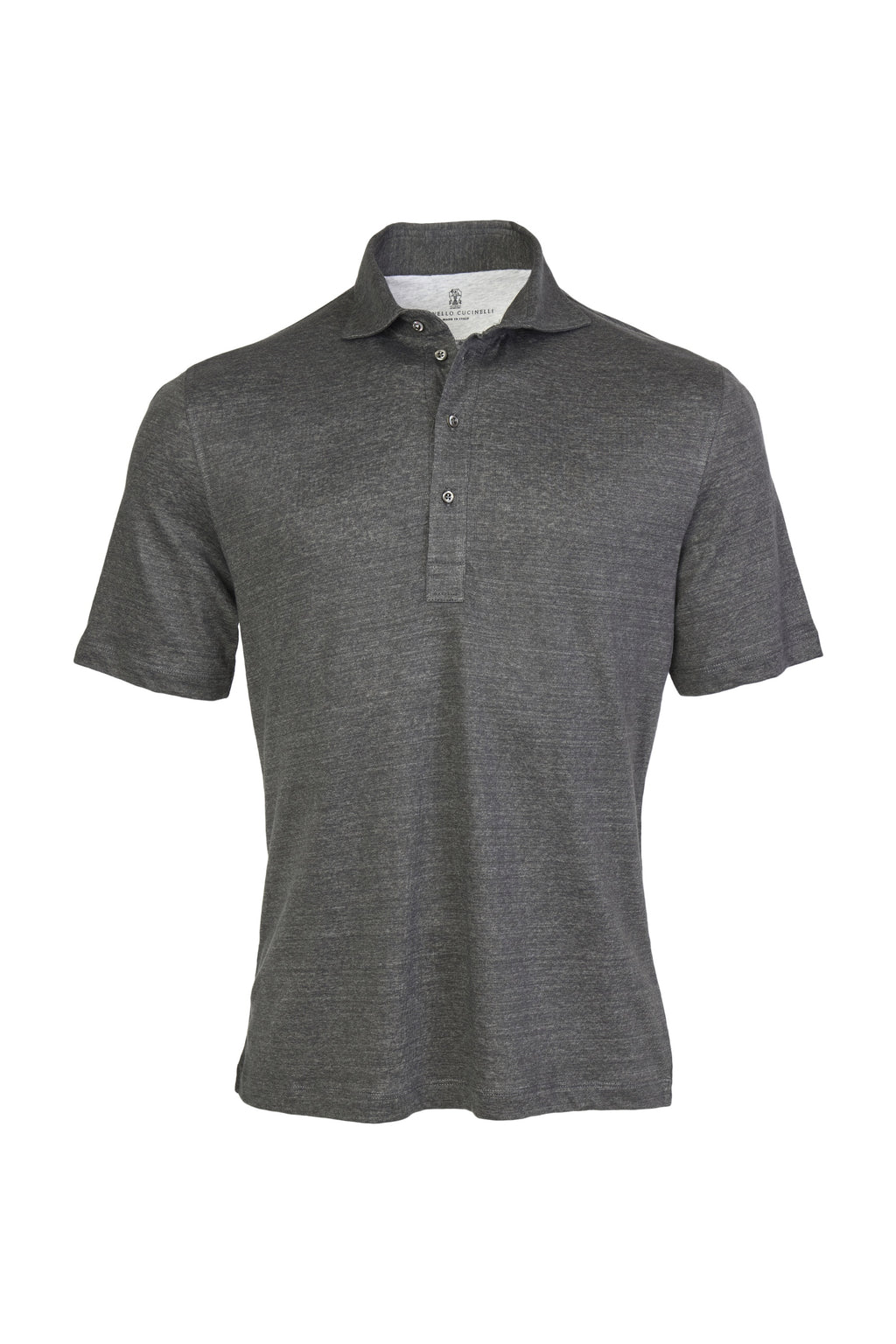 BRUNELLO CUCINELLI | 3-Button Polo | Mid-Grey