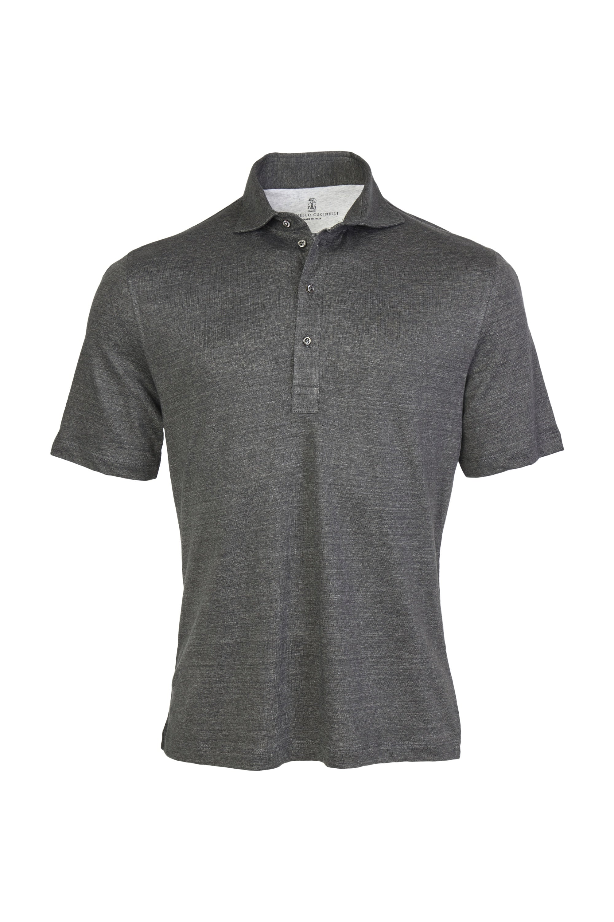 BRUNELLO CUCINELLI | 3-Button Polo | Mid-Grey