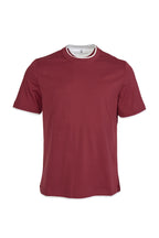 BRUNELLO CUCINELLI | Regular Fit T-Shirt With Trims | Burgundy