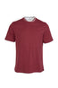 BRUNELLO CUCINELLI | Regular Fit T-Shirt With Trims | Burgundy