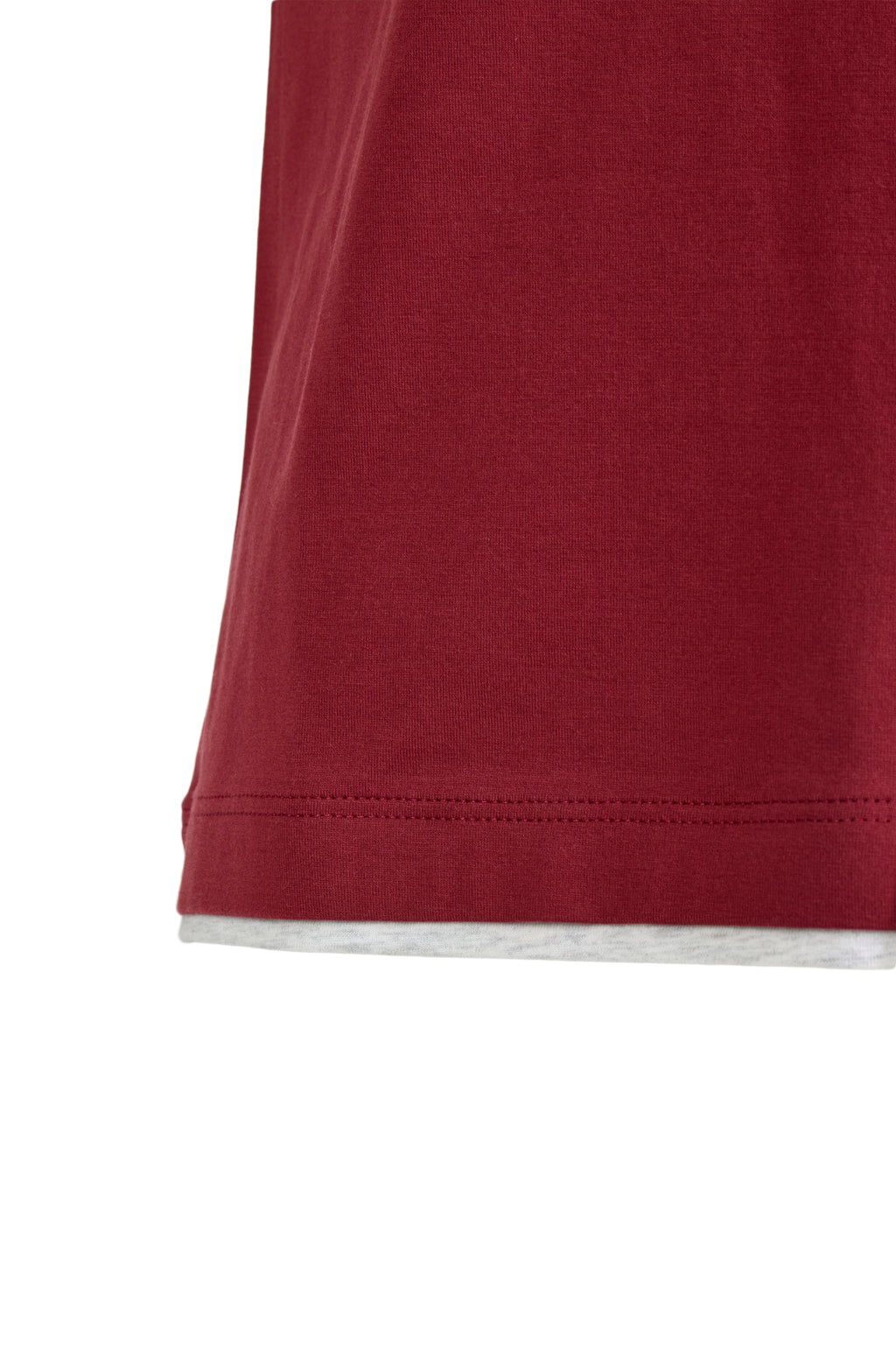 BRUNELLO CUCINELLI | Regular Fit T-Shirt With Trims | Burgundy