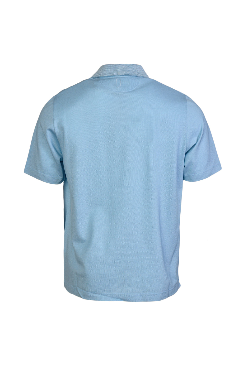 CANALI | Contrast Ribbed Collar Polo | Sky