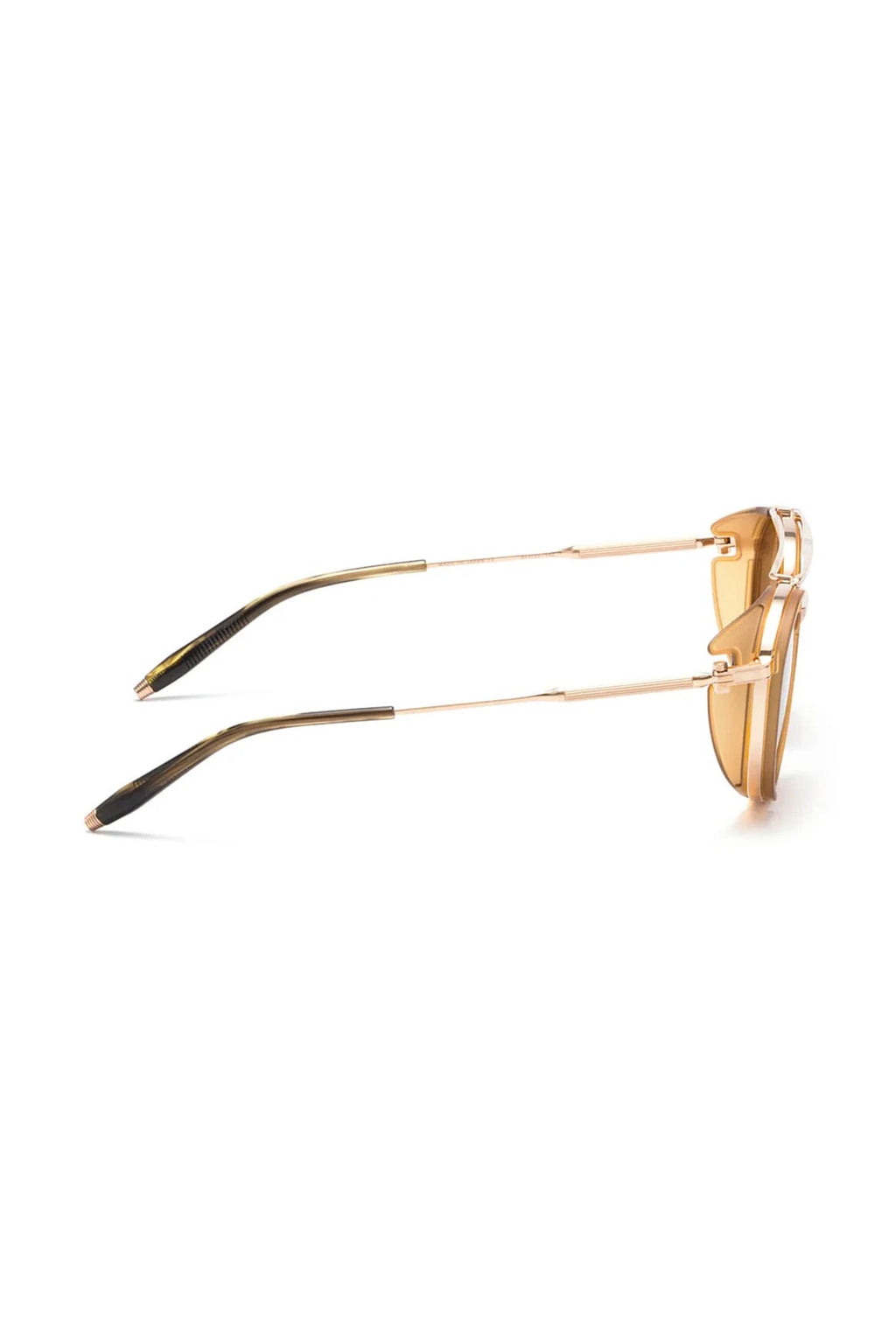 AKONI | Skymapper AKS-501 Sunglasses | Tan & Brushed Gold