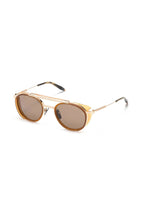 AKONI | Skymapper AKS-501 Sunglasses | Tan & Brushed Gold