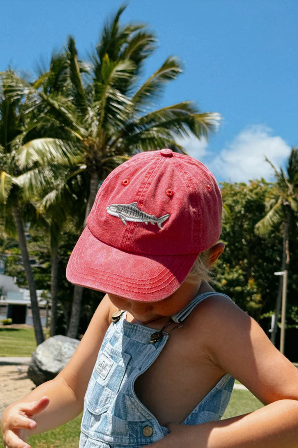 PALLION POINT | Kids Tiger Shark Cap | Red