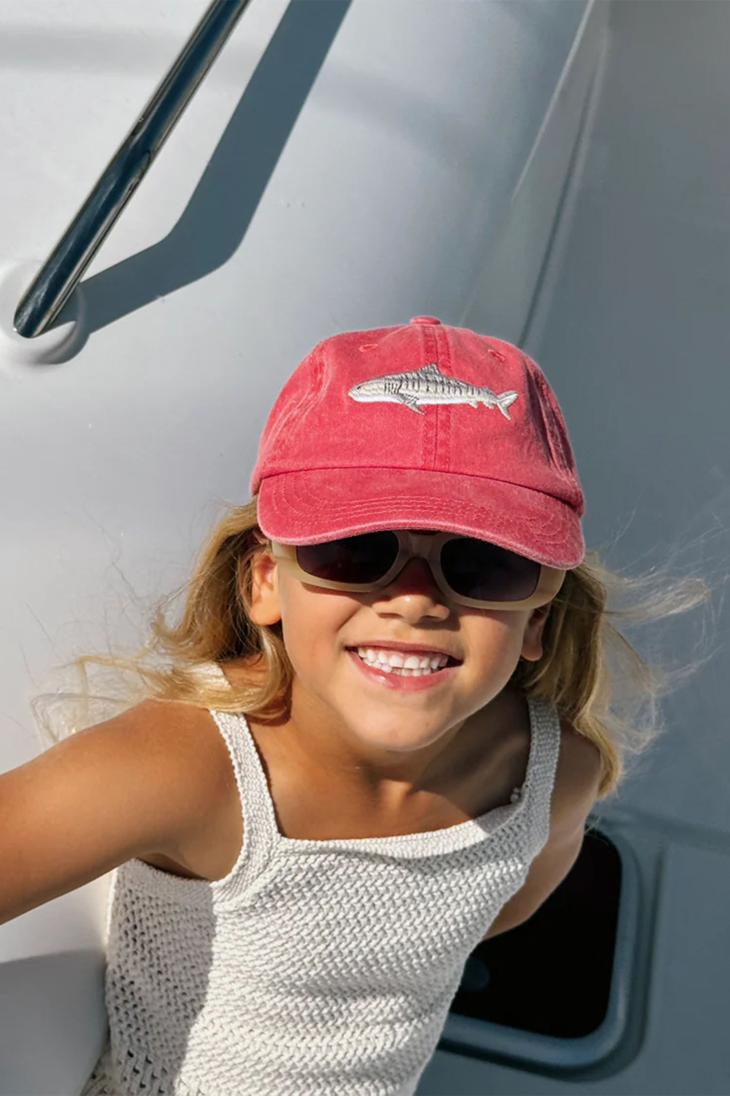 PALLION POINT | Kids Tiger Shark Cap | Red